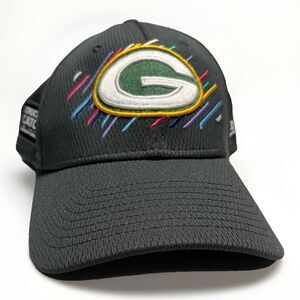 Green Bay Packers New Era Crucial Catch Intercept Cancer Flex Fit Hat Snap Back
